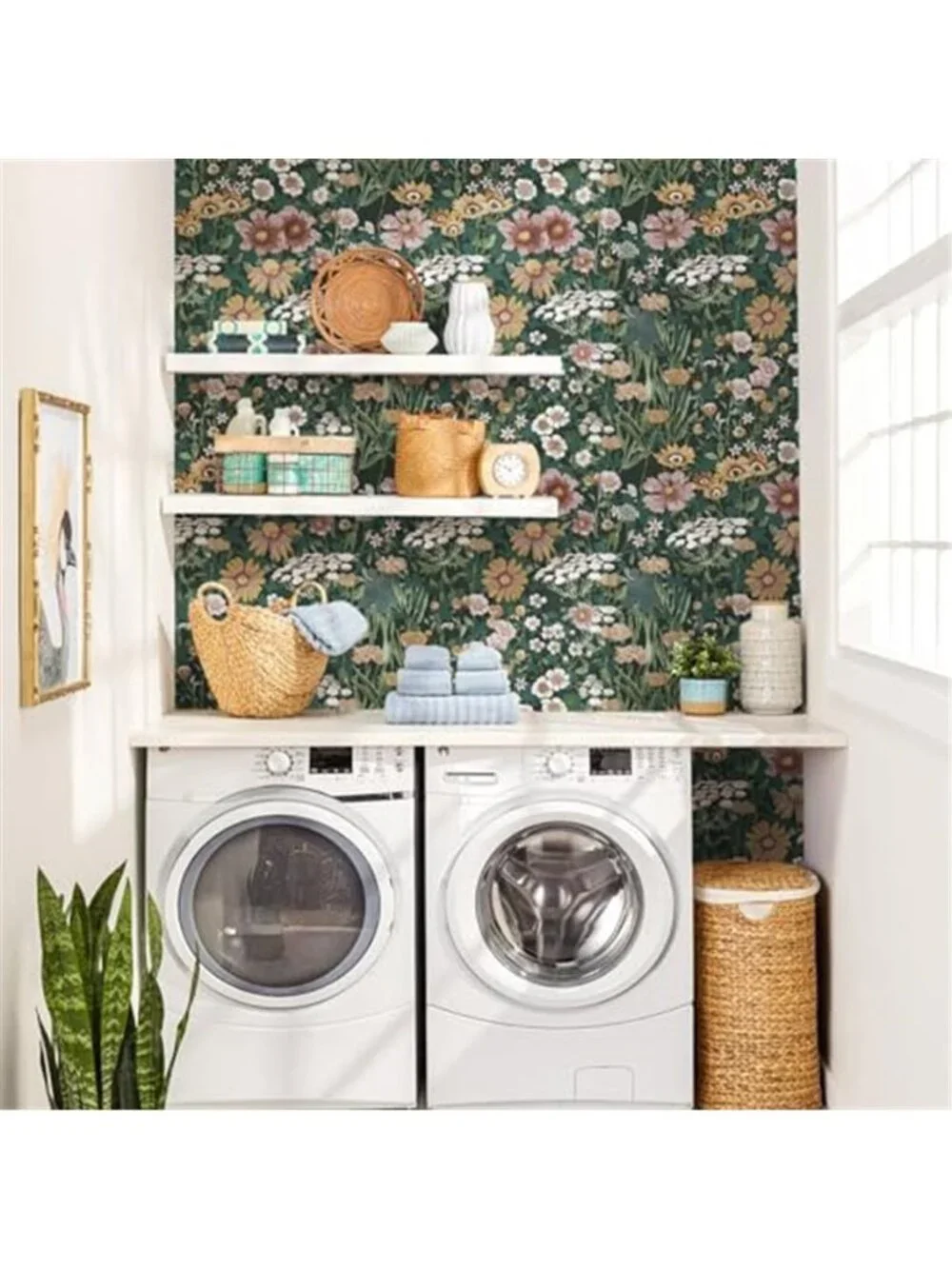 Peel Stick Floral Wallpaper Vintage Removable Contact Paper Waterproof Decor